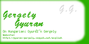 gergely gyuran business card